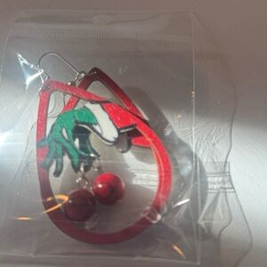 Festive Red and Green Earrings